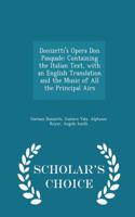 Donizetti's Opera Don Pasquale