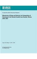 Monitoring of Stage and Velocity, for Computation of Discharge in the Summit Conduit near Summit, Illinois, 2010?2012