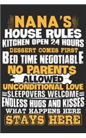 Nana's house rules kitchen 24 hours dessert comes first bed time negotiable no parents allowed unconditional love sleepovers welcome endless hugs and kisses what hap