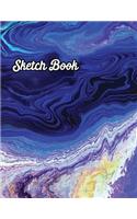 Sketch book journal: Notebook for Drawing, Writing, Painting, Sketching or Doodling, 120 Pages, 8.5x11 (Fluid Art Abstract Cover )