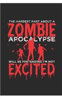 Zombie Excited: Blank Lined Notebook - Journal for Halloween Gift Idea