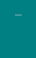 Teal Colored Lined Bound Notebook, Letter Sized (8.5x11 in), 100 pages.