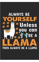 Always be yourself unless you can be a llama then always be a llama: A 121 page cute fitness journal for fitness lover, fitness planner for women, fitness planner for men & log book for fitness