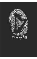 It's in my DNA: Harp Notebook 6 x 9 Dotted Dot Grid Journal Gift For Harpists (108 Pages)