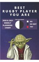 2020 & 2021 Two-Year Weekly Planner For Best Rugby Player Gift Funny Yoda Quote Appointment Book Two Year Daily Agenda Notebook: Star Wars Fan Daily Logbook Month Calendar: 2 Years of Monthly Plans Personal Day Log Chart To Use The Force In Life