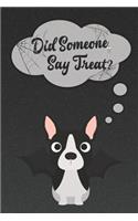 Boston Terrier Lined Notebook: A Halloween Themed Notebook for Boston Bull Terrier Lovers(6 Dog Halloween Notebooks and Journals)