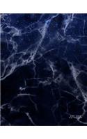 Dot Grid Notebook: Blank Dot Grid Journal Dotted Pages for Bullet Journaling Starry Dark Navy Marble