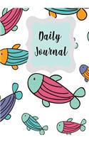 Daily Journal: 7x10, 100 Page, Half Ruled Daily Journal, Notebook, Diary, Planner, With a Stunning Fish Design Cover