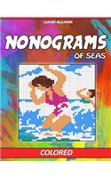 Nonograms of Seas: Colored Griddlers- Exclusive and High-Quality Japanese Nonograms - Hanjie Griddlers Nonograms(Japanese Crossword / Nonogram / Griddlers / Picross / Hanjie Logic Puzzles)