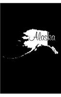 Alaska - Black Lined Notebook with Margins: 101 Pages, Medium Ruled, 6 x 9 Journal, Soft Cover