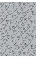 Bullet Journal Notebook Scribbly Hearts Pattern 7