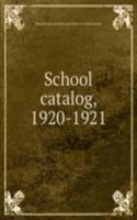 School catalog, 1920-1921