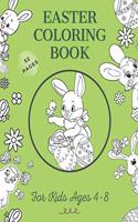 Easter Coloring Book For Kids Ages 4-8