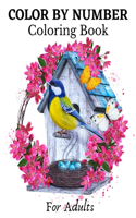 Color By Number Coloring Book For Adults: Large Print Birds, Flowers, Animals and Pretty Patterns (Adult Color By Number)