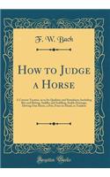 How to Judge a Horse: A Concise Treatise, as to Its Qualities and Soundness; Including Bits and Bitting, Saddles and Saddling, Stable Drainage, Driving One Horse, a Pair, Four-In-Hand, or Tandem (Classic Reprint)