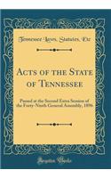Acts of the State of Tennessee: Passed at the Second Extra Session of the Forty-Ninth General Assembly, 1896 (Classic Reprint)