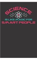Notebook: Dot Grid Dotted 6x9 120 Pages Science Physics Chemists Gift Atom Cute