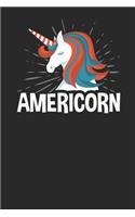 Americorn: Lined Journal Lined Notebook 6x9 110 Pages Ruled