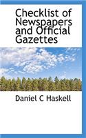 Checklist of Newspapers and Official Gazettes