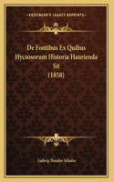 De Fontibus Ex Quibus Hycsosorum Historia Haurienda Sit (1858)