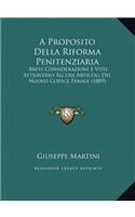 A Proposito Della Riforma Penitenziaria