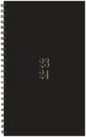 Black Academic 2023-24 6.5 X 8.5 Softcover Weekly Planner