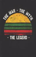 The Man The Myth The Legend: Lithuania Flag Sunset Personalized Gift Idea for Lithuanian Coworker Friend or Boss Planner Daily Weekly Monthly Undated Calendar Organizer Journal