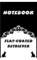 Flat-Coated Retriever Notebook: Black and White notebook, Decorative Journal for Flat-Coated Retriever Lover: Notebook /Journal Gift, Black and White,100 pages, 6x9, Soft cover, Ma