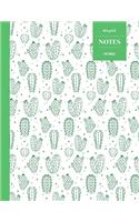 Dot Grid Notes 110 Pages: Cactus Floral Notebook for Professionals and Students, Teachers and Writers - Succulent Pattern -