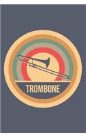 Trombone: Retro Vintage Notebook 6 x 9 Dotted Dot Grid Journal Gift for Trombone Players And Trombone Lovers (108 Pages)