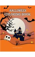 Halloween Coloring Book For Kids Ages4-8: A Spooky Coloring Book For Creative Kids and Family Boys and Girls Single Sided BIG Illustration (Happy Halloween Designs)