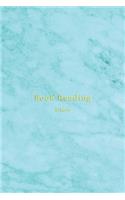 Book Reading Diary: Book Lovers record log book for reading enthusiasts - Keep track of, rate and review your book list - Cute Aqua blue marble cover design