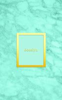 Jocelyn: Custom dot grid diary for girls Cute and sweet personalised gold and marble diaries for women Sentimental keepsakenote book journal Bright blue aqua