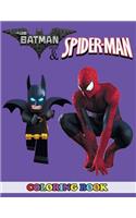 Batman and Spiderman Coloring Book: 2 in 1 Coloring Book for Kids and Adults, Activity Book, Great Starter Book for Children with Fun, Easy, and Relaxing Coloring Pages