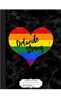 I Love Orlando Strong Heart Composition Notebook: College Ruled 93/4 X 71/2 100 Sheets 200 Pages for Writing