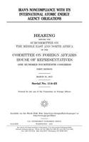 Iran's noncompliance with its International Atomic Energy Agency obligations