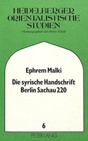 Die syrische Handschrift Berlin Sachau 220