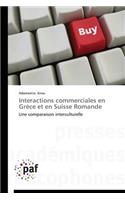 Interactions Commerciales En Grèce Et En Suisse Romande