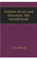 Articles about art and literature. book Two