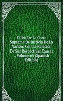 Fallos De La Corte Suprema De Justicia De La Nacion: Con La Relacion De Sus Respectivas Causas ., Volume 65 (Spanish Edition)