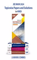JEE MAIN 2024 Topicwise Physics, Chemistry, Mathematics Papers and Solutions in Hindi (January & April attempt) by ALLEN (Set of 3 books Combo)