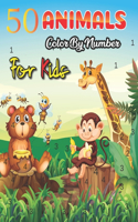50 Animals Color by Number for Kids