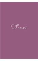 Fanni: notebook with the name on the cover, elegant, discreet, official notebook for notes, dot grid notebook,