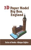 3D Paper Model Big Ben, England