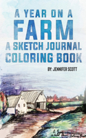 Year on a Farm a Sketch Journal Coloring Book