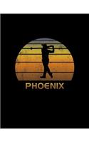 Phoenix: Arizona Golf Journal With Lined College Ruled Paper For Golfers & Fans. Vintage Sunset Golfing Notebook & Diary. Notepad To Log Golf Course Notes.