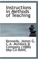 Instructions in Methods of Teaching