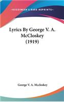 Lyrics by George V. A. McCloskey (1919)