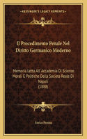 Il Procedimento Penale Nel Diritto Germanico Moderno