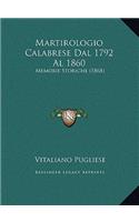 Martirologio Calabrese Dal 1792 Al 1860